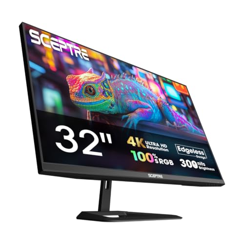 Image of Sceptre 32-inch 4K UHD 3840 x 2160 Monitor 70Hz DisplayPort x2 HDMI x2 100% sRGB Build-in Speakers, Machine Black 2026 (U325W-UPT Series)