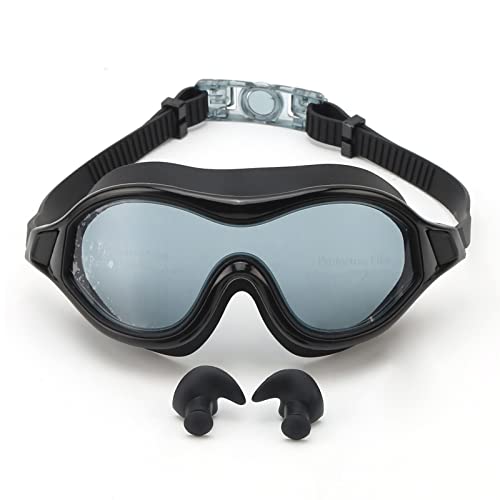 Yuehuamech Adult Swimming Goggles Large Frame No Leaking Anti Fog UV Protection Swimming Goggles with Ear Plugs Clear Vision Water Goggles For Men Women Freediving Swimming - Image 2