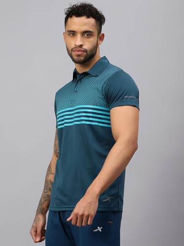 Image of VECTOR X OMT-258 Men's Water Printed Polo T-Shirt