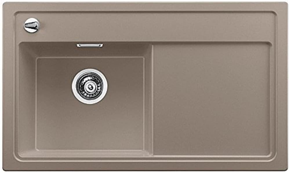 BLANCOZENAR 45 S, Inset Sink, Silgranit PuraDur II, Tartufo, for 45 cm cabinets, Glas Cutting Board, Basin Left, 519269