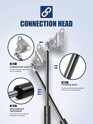Otuayauto 15 Inch Gas Strut - 100N/22.5Lbs Universal Lift Support - Replacement For Rv Cabinet Door Strut, Prop Window Open, Sentry Safe, Hydraulic Arms Hatch (Pack Of 2，Set Weight: 45 Lbs) #TOP5