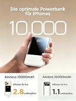 Power Bank 10000mAh, Klein 22.5W mit integrierte Kabel (USB-C + Lightning) – Ansicht 3