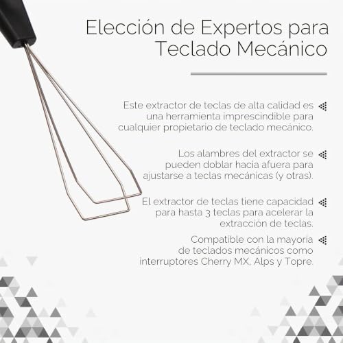 Miniatura 3 de Extractor De Teclas De Acero Inoxidable Negro Adecuado Para Teclas De Teclado Mecánico Magicforce De Qisan