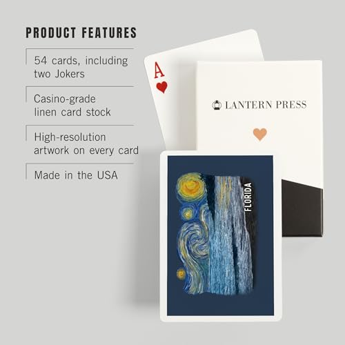 Baraja Florida Starry Night 52 Cartas Poker miniatura 3