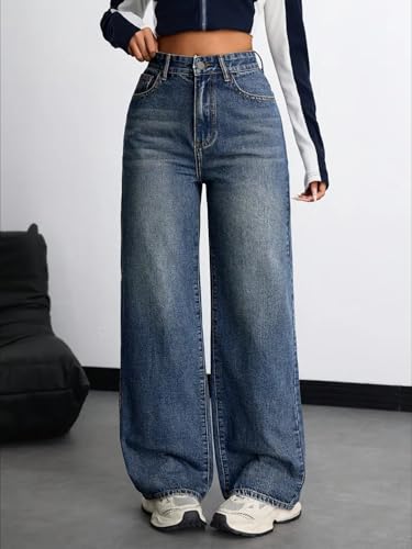 Image of Nifty Women's Denim Stretchable High Waist Baggy Jeans for Women