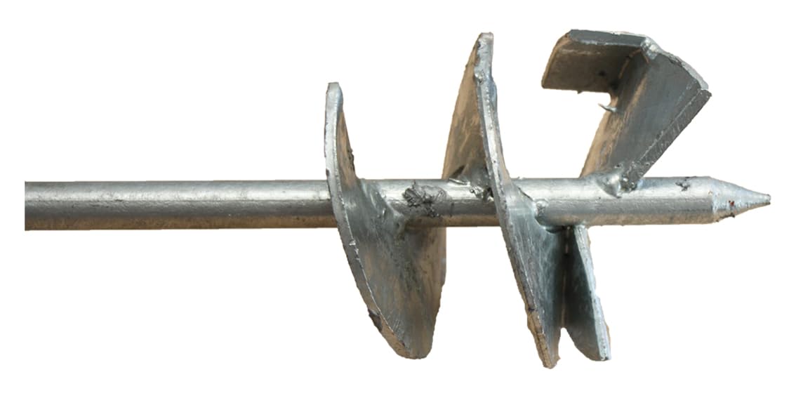 Profi Hand-Erdbohrer [Größe wählen] – Verzinkter Pfostenbohrer & Pflanzbohrer – Robuster Erdbohrer manuell für Zaunbau & Garten – Gartenbohrer bis 800mm Tiefe (100-300mm) (1, Silber, 300 mm)