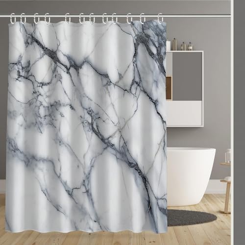 Rideau de douche imperméable lesté au motif marbre abstrait - 2