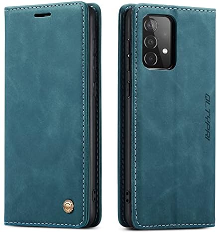 QLTYPRI Case for Samsung Galaxy A13 4G/5G/Galaxy A04S, Vintage PU Leather Wallet Case Card Slot Kickstand Magnetic Closure Shockproof Flip Folio Case Cover for Galaxy A04S/Galaxy A13 - Red