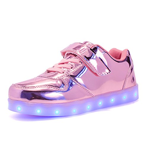 Aizeroth-UK LED Zapatos Verano Ligero Transpirable Bajo 7 Colores USB Carga Luminosas Flash Deporte de Zapatillas con Luces Los Mejores Regalos para Niños Cumpleaños