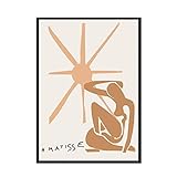 Matisse Bunte Blatt-Stil Zeichen Abstrakte Leinwand Malerei Wandbild Bild Rahmenlose Leinwand Malerei B 30x40cm