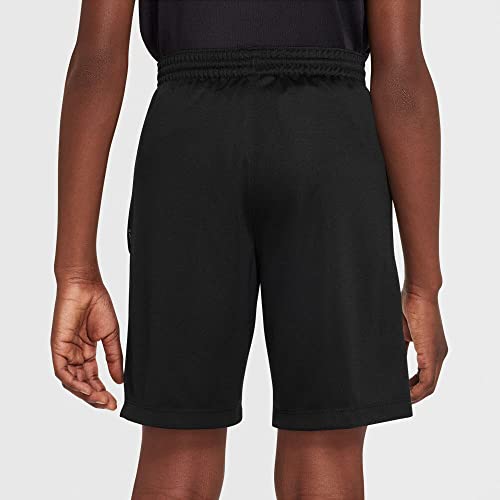 Nike Cr7 B DF Short K Camiseta, Negro/Barely Volt, 110 Unisex niños