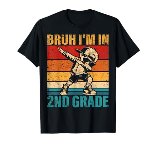 Second Grade Dabbing Boy Bruh I'm in 2nd Grade Student T-Shirt
