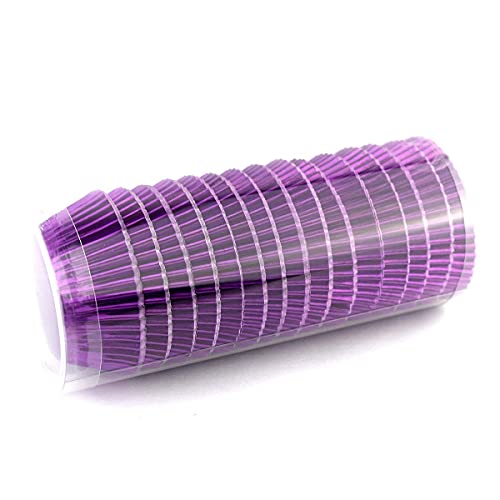 Eoonfirst Mini Foil Metallic Cupcake Liners Muffin Paper Baking Cups 300 Pcs (Dark Purple) #TOP6
