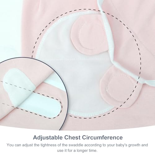 DRESHOW Recém Nascido Envoltório Manta Chapéu Set Bebê Impresso Envoltórios Ajustável Saco de Dormir para 0-3 Meses Meninas Meninos, Tamanho único