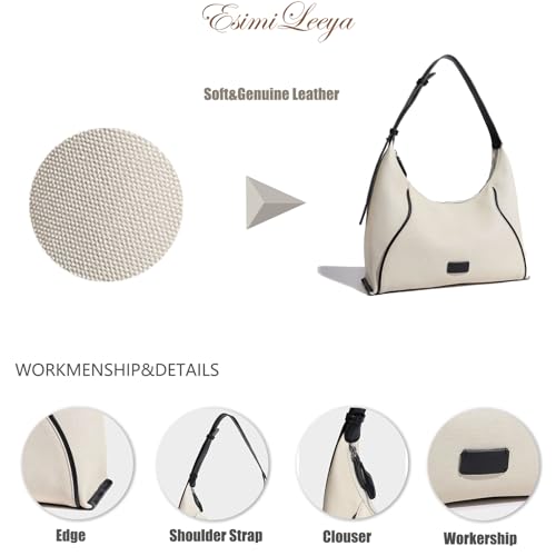 Image of Medium Hobo Purses for Women Contrast Color Canvas Design Women's Shoulder Bags
