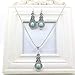 Produktbild Silverdee Retro Türkis Perlen Blau Kristall Anhänger Halskette Ohrringe Für Frauen Geschenk Schmuck Set Anzug-Blau