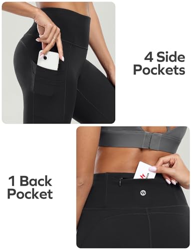 Ewedoos Leggings with 5 Pockets for Women Yoga Pants 25"/ 27" Workout Leggings for Women Tummy Control Running3