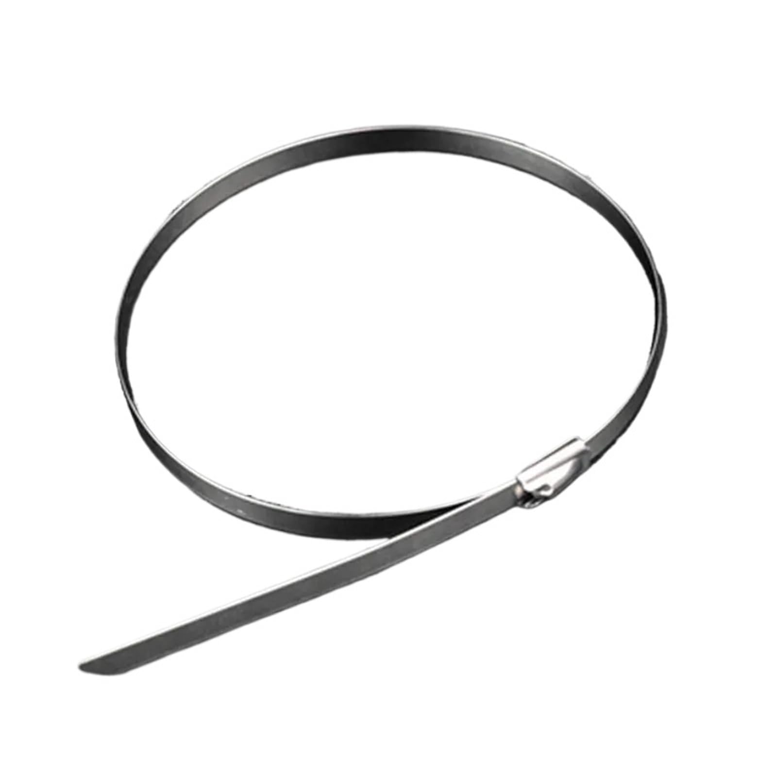 Metal Cable Ties 100PCS Ties 304 Stainless Steel Cable Ties Length 500mm Self-Locking Cable Zip Tie Multi-Purpose Metal(4.6x150mm)