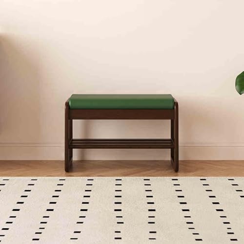 Zapatero, Zapatero, Banco tapizado, Banco de Dormitorio con Espacio de Almacenamiento para Sala de Estar, Dormitorio, Comedor y Entrada (Verde, 45 x 45 x 40 cm)