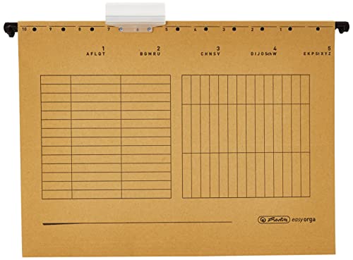 Herlitz 5874458 Hängemappe A4 UniReg 5er Packung, 230 g/qm braun