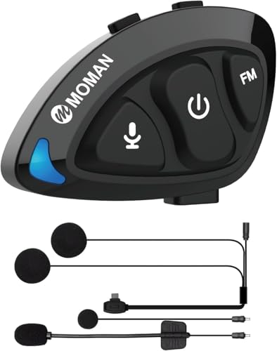 Moman Motorcycle Helmet Headset Speaker, RS-S Motorbike Helmet Headphone HiFi/Noise...