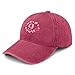 9th Birthday Aesthetic Coquette Bow Hat for Mens Fashion Washed Distressed Wine Red