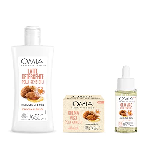 Soin du visage hydratant Omia à l'amande douce pour peaux sensibles