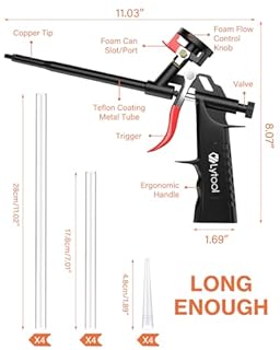 2pcs Foam Gun, Lytool PU Expanding Foam Gun Professional Foam Dispensing Guns, Needn't Cleaner Foam Gun Suitable for Caulking, Filling, Sealing