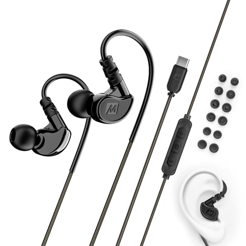 MEE Audio M6 Sport USB-C Wired Earbuds with Memory Wire...