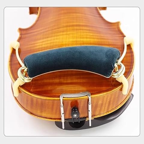 Violin Shoulder Rest - Violin Metal Shoulder Pad, Adjustable Soft Thickened Sponge Support Shoulder Brace - Enhanced Comfort, for Violin 4/4&3/4 Cover