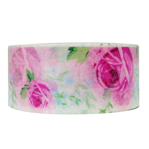 Wrapables Floral Dream Washi Masking Tape, 10M By 20Mm, Set Of 2 #TOP1