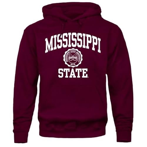 Barnesmith Mississippi State University MSU Bulldogs Hooded Sweatshirt, Heritage, Maroon, Medium