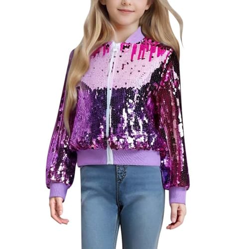 Veste à manches longues fille rose avec perles idéale pour l'école et les sorties
