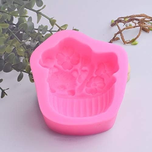 Miniatura 5 de Playing Mold Precioso gato en flor azul jabón molde de silicona para bricolaje jabón pastelería pastel yeso arcilla chocolate decoración