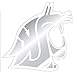 Washington State Cougars Logo Decal - Chrome Logo - 3.5" x 3.5"