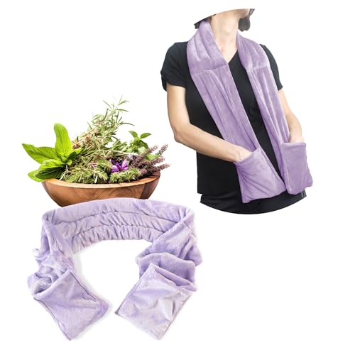 Herbal Concepts Warming Scarf | Fur Collar for Women | Heated Scraf | Winter Warm Scarves with Pockets | Lavender