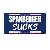Fuck Abigail Spanberger Banner Sign 2x4 Ft Abigail Spanberger Sucks Flag Banner For Festival Party Holiday With 4 Metal Eyelets