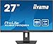 Produktbild iiyama Prolite XUB2792QSN-B5 68,5cm 27" IPS LED Monitor WQHD HDMI DP USB-C USB3.0 USB-C dock 65W LAN Slim Line Höhenverstellung Pivot schwarz