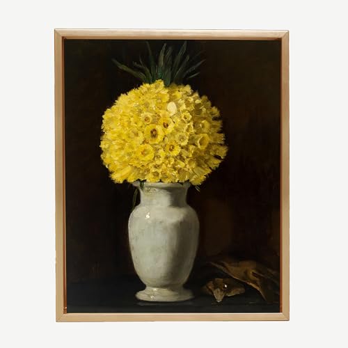 Image of Canvas Floater Frames for Canvas Art 0.8inch Depth Frames for Canvas Painting Floating Frame Plastic Floater Frame for Canvas Prints (Gold, 8 x 10 inch)