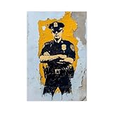 Polizei-Graffi-Leinwand-Poster, Schlafzimmer, Dekoration, 