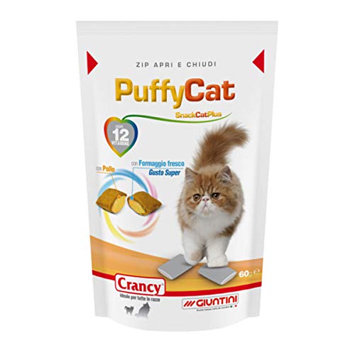 Giuntini Crancy Puffy Cat Pollo/Queso 60 g Pienso complementario para gatos de todas las razas
