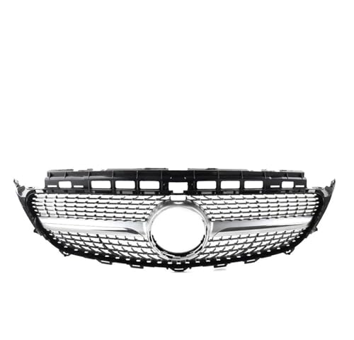 フロントグリル 用のベンツ用フロントラジエーターグリル Eクラス W213 E200 E300 E400 E43 用のAMG 4ドア用のセダン 2016 2017 2018 2019 2020(Silver)