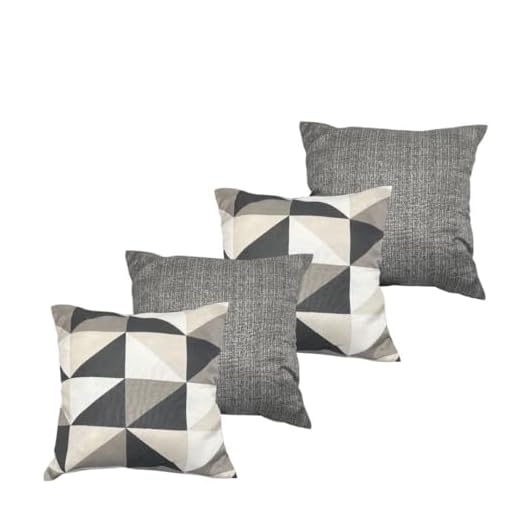 Kit Com 4 Almofadas Cheias Decorativas (Kit Almofada Decorativa - Simetria)