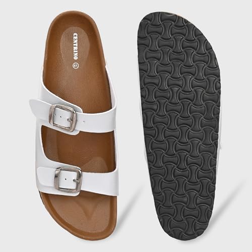 Image of Centrino Women's Berkin-Style Slip-On Sandals | Open Toe Design | Soft PU Footbed | Lightweight & Comfortable | Arch Support | On-Grip Sole | Casual Outdoor Wear (9226)