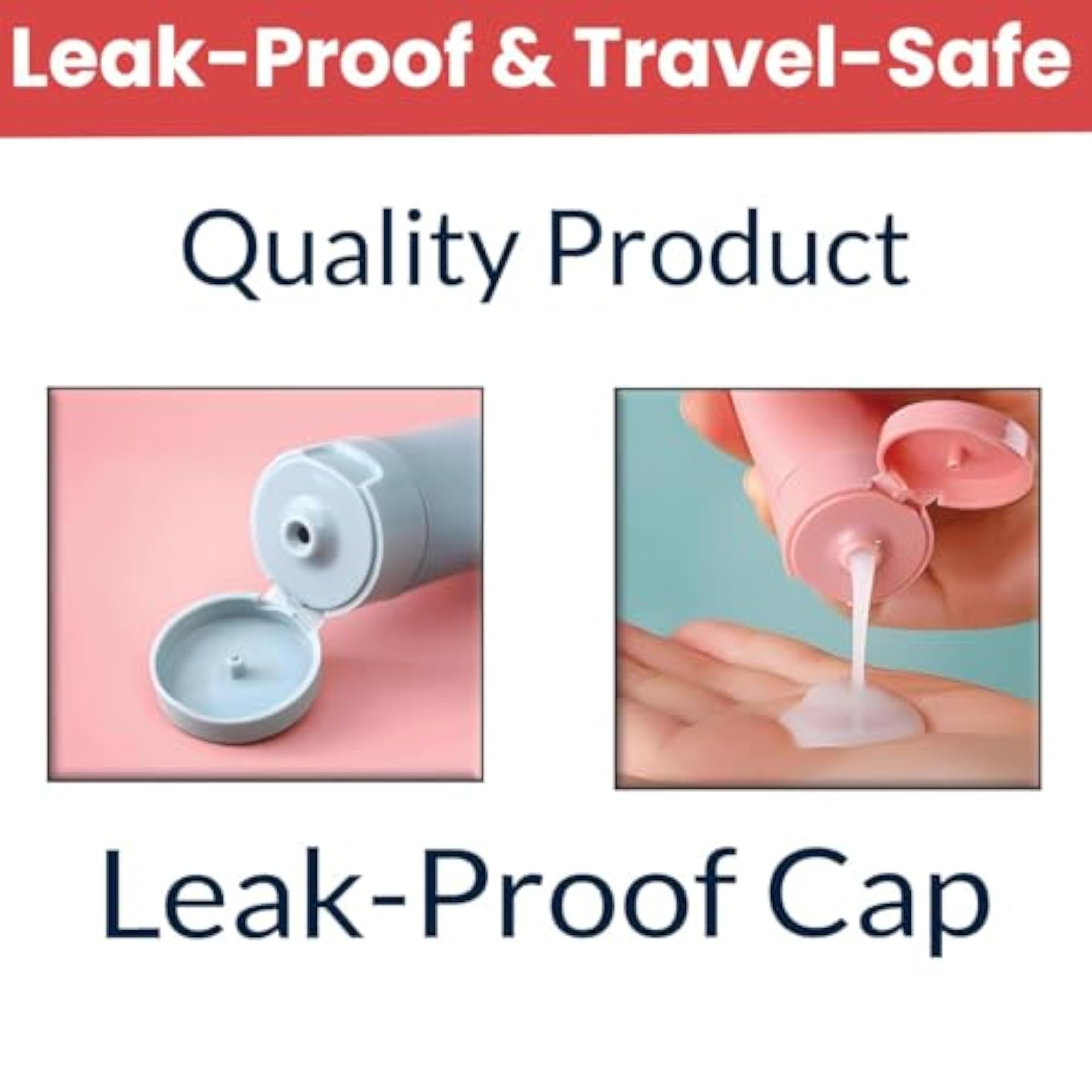 Travel Bottle Kit for Toiletries, Leak Proof Travel Size Bottles