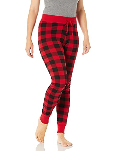 Hatley Little Blue House by Pajama Leggings Pantalón de Pijama, Buffalo Plaid, Medio para Mujer Cover