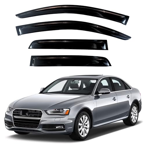 KPY Window Visor Compatible with Audi A4 Sedan 2009-2016, 4PC