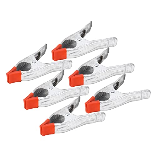 Catálogo de Pinzas de resorte los más recomendados. 41 Abrazadera de Resorte de 6 'pulgadas, 6 Piezas Abrazaderas de Resorte de Metal de Alta Resistencia Clips de Tienda en Forma para Proyectos de Fotografía de Camping de Carpintería