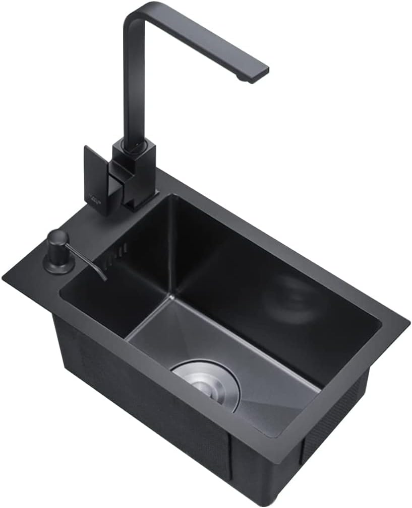 Kitchen Sinks Bar Prep Sink Stainless Steel Faucet Kitchen Single Bowl Sink with Drain Multifunction RV Sink Drop-in Or Undermount