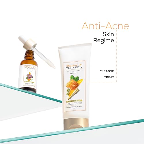 Image of Anti-Acne Clarifying Serum | 25X Curcumins, Willow Bark Salicylic & Bakuchiol | Controls Oil, Reduces Pimples, Blackheads & Acne Marks | Face Serum for Clear, Healthy Skin|All skin types | Women & Men-30ml